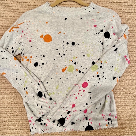 Minnie Rose Distressed Sweater 